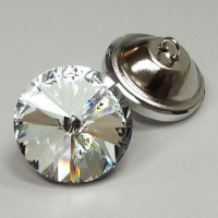 4525 Crystal Glass  Rivoli Rhinestone Button - 6 Sizes